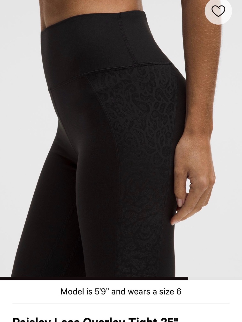 Paisley Lace Overlay Tight 25"